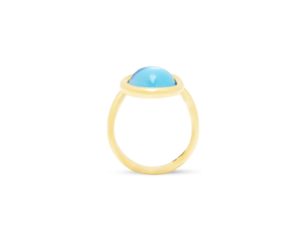 Swiss Blue Topaz Open Wave Ring