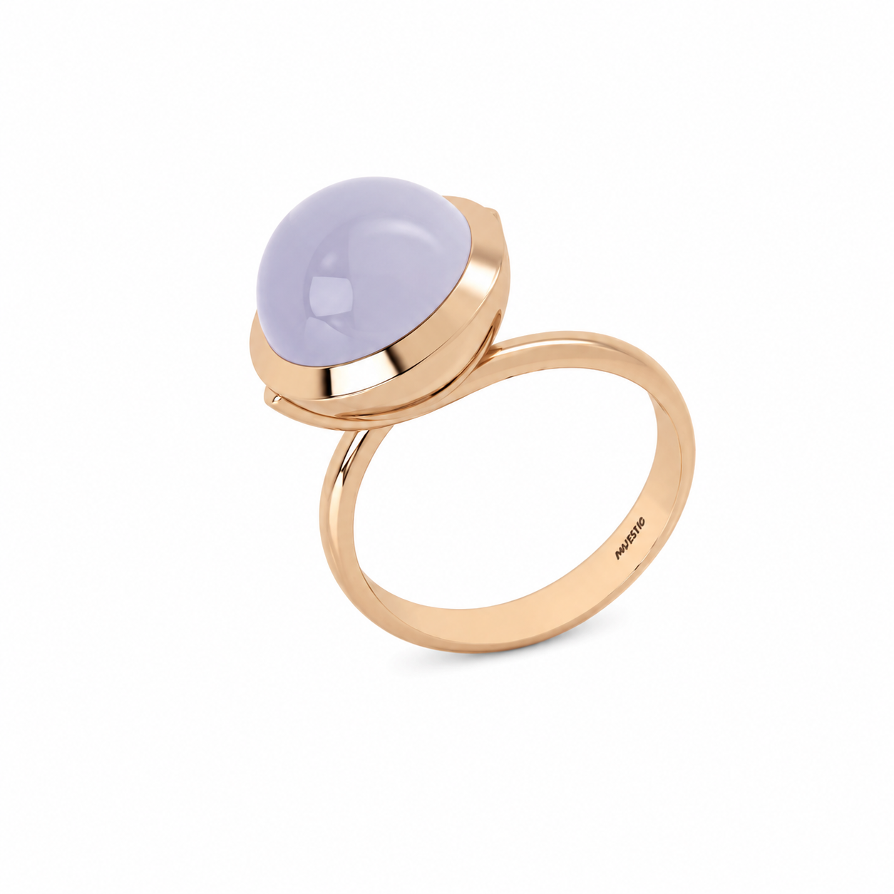 Blue Chalcedony Large Sphere Ring