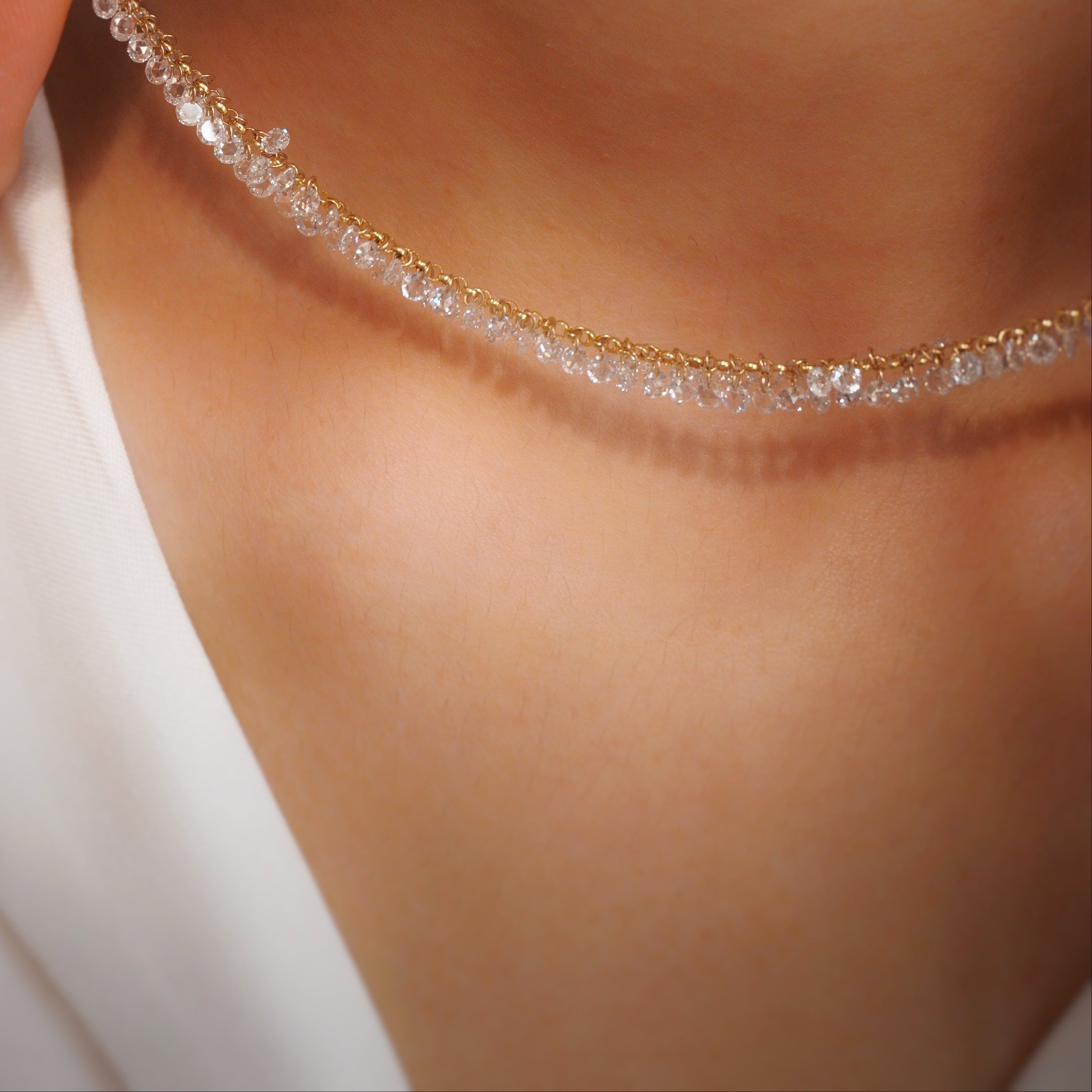 Dance Me Floating Diamond Necklace