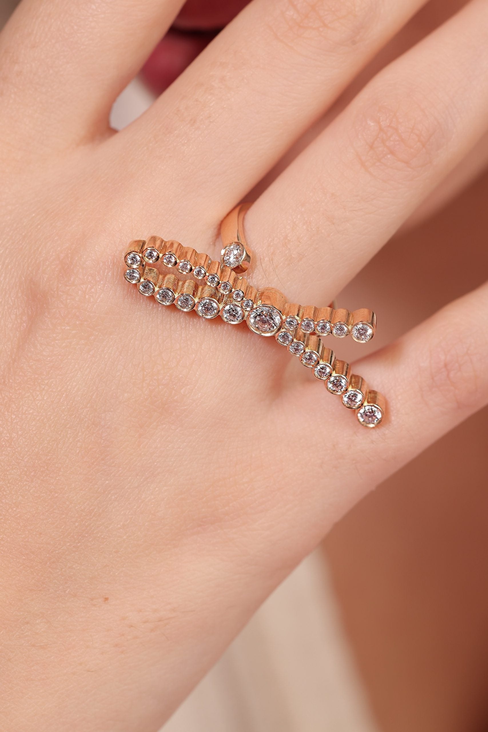 Diamond Bow Ring