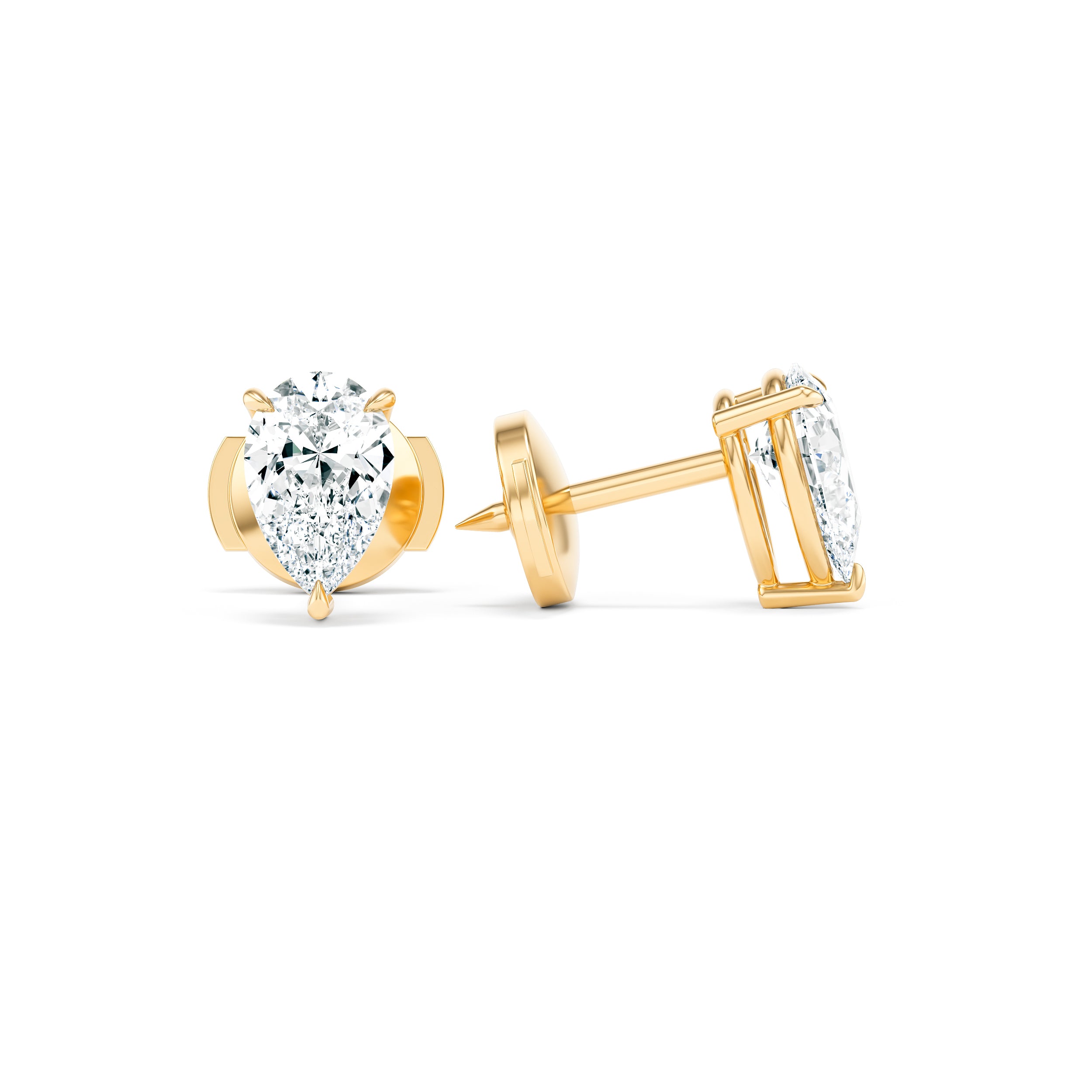 Paloma Pear Diamond Stud Earrings