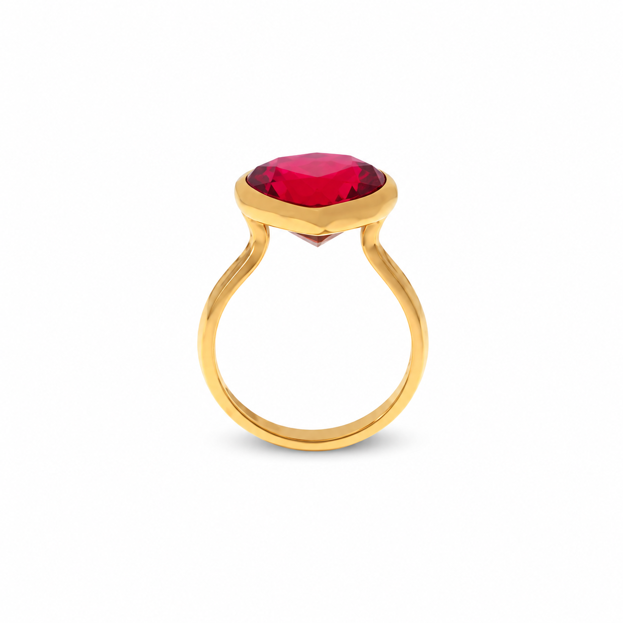 Simplicity Ruby Heart Ring