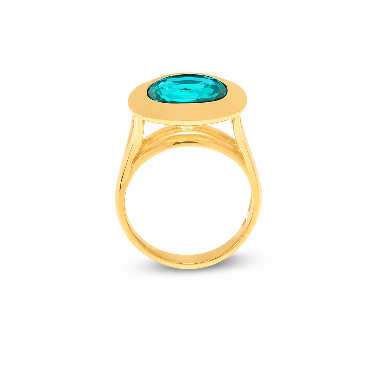 Cushion Paraiba Tourmaline Ring