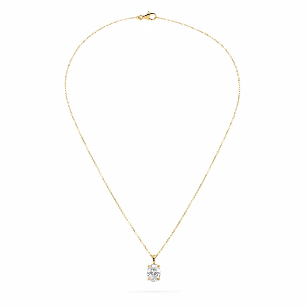 Olivia Oval Diamond Solitaire Pendant