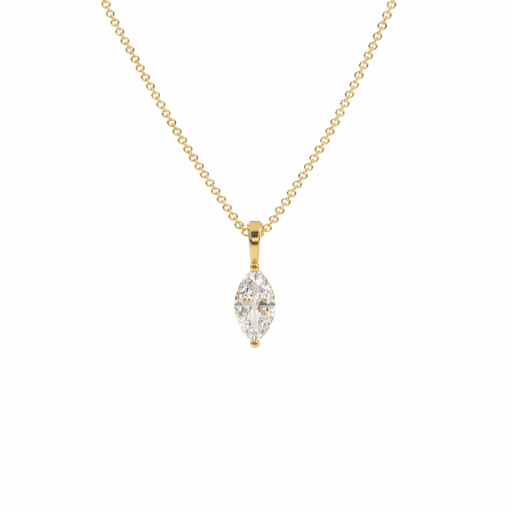 Margo Marquise Diamond Solitaire Pendant
