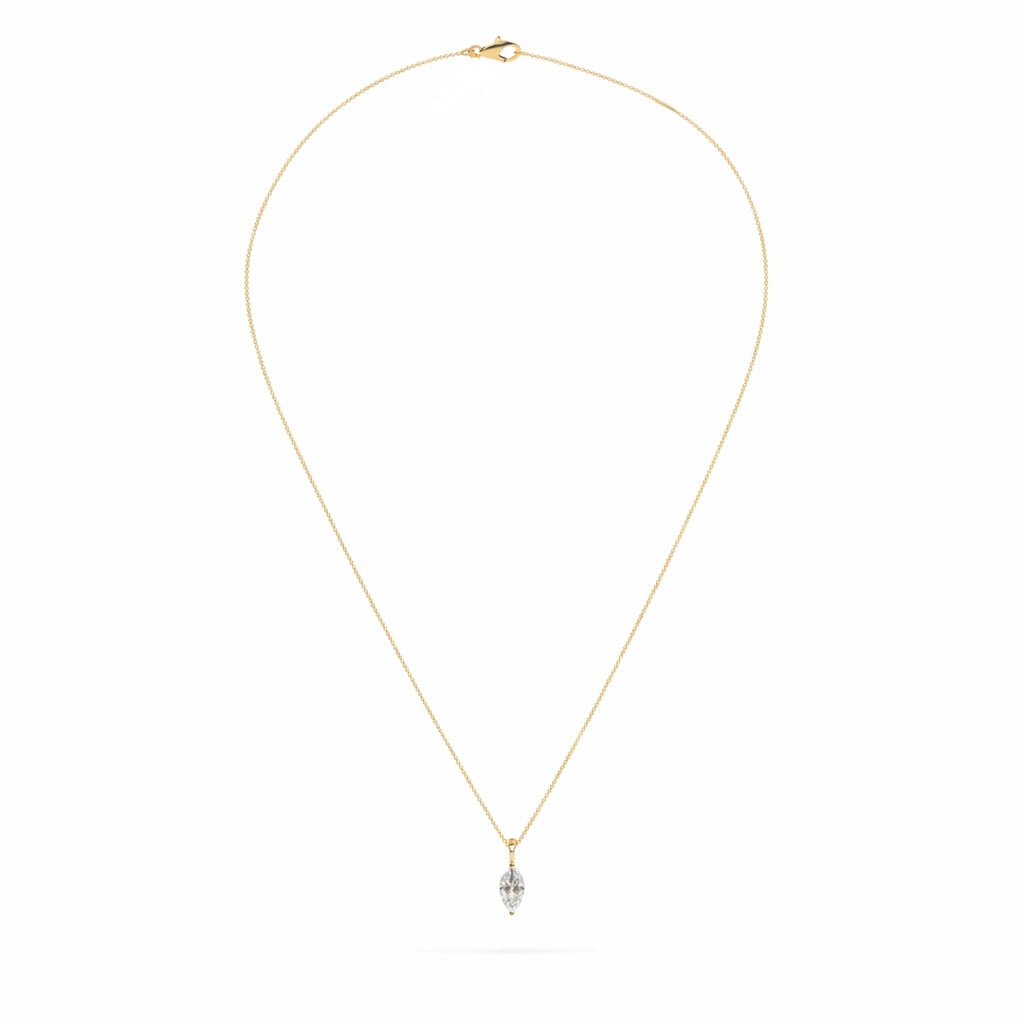 Margo Marquise Diamond Solitaire Pendant