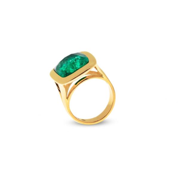 Cushion Emerald Ring