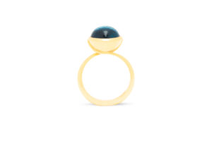 London Blue Topaz Small Sphere Ring - Image 2