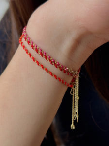 Moonwalk Silk Solid Gold Chain Woven Bracelet - Image 3