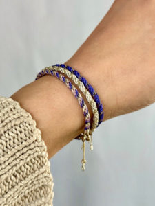 Serpentine Silk Solid Gold Chain Woven Bracelet - Image 2