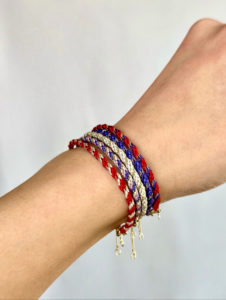 Serpentine Silk Solid Gold Chain Woven Bracelet - Image 3