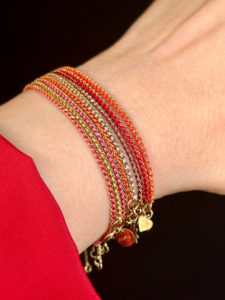 Sunrays Silk Solid Gold Chain Woven Bracelet - Image 4