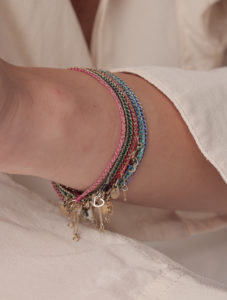 Sunrays Silk Solid Gold Chain Woven Bracelet - Image 5