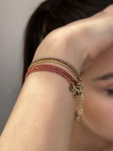 Moonrays Silk Solid Gold Chain Woven Bracelet - Image 5