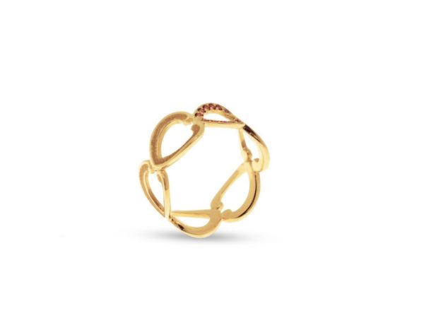 Heart To Heart Cognac Diamonds Ring