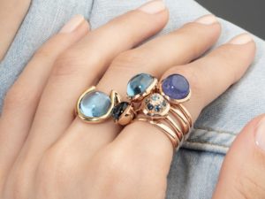 Sky Blue Topaz Large Sphere Ring - Image 12