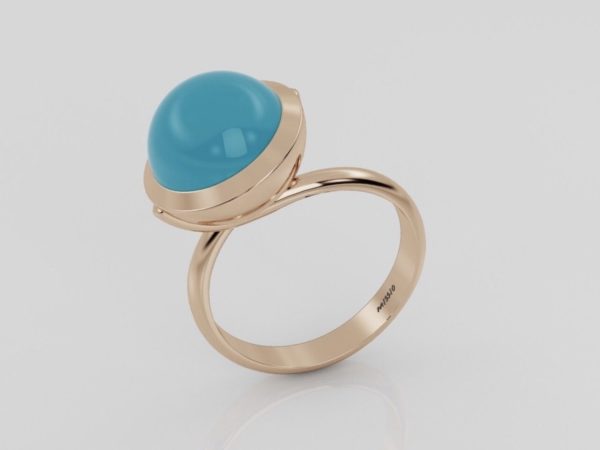 Amazonite Large Sphere Ring