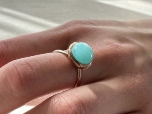 Amazonite Large Sphere Ring - Image 5