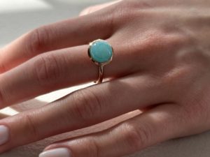 Amazonite Large Sphere Ring - Image 8