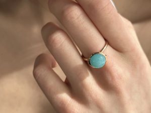 Amazonite Large Sphere Ring - Image 9