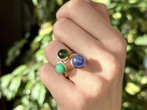 Apple Green Chrysoprase Small Sphere Ring - Image 9