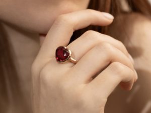 Simplicity Ruby Heart Ring - Image 7