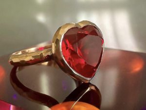 Simplicity Ruby Heart Ring - Image 11