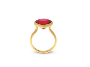 Simplicity Ruby Heart Ring - Image 2