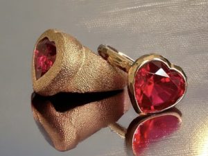 Ruby Heart Signet Ring - Image 8