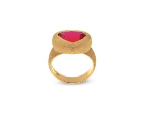 Ruby Heart Signet Ring - Image 2