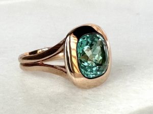 Cushion Paraiba Tourmaline Ring - Image 3