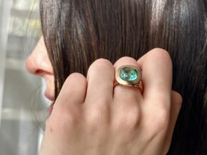 Cushion Paraiba Tourmaline Ring - Image 8