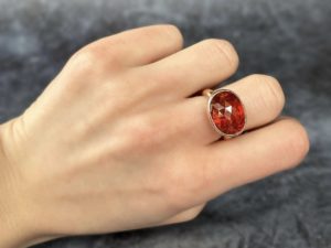 17Cts Spessartine Garnet ring - Image 7