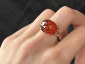 17Cts Spessartine Garnet ring - Image 8