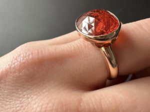 17Cts Spessartine Garnet ring - Image 9