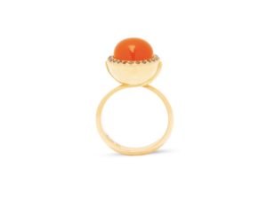 Carnelian Cognac Diamonds Ring - Image 2