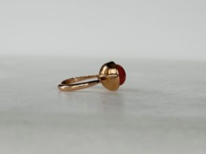 Carnelian Cognac Diamonds Ring - Image 5