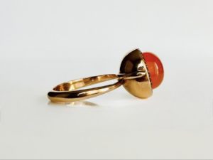 Carnelian Cognac Diamonds Ring - Image 12