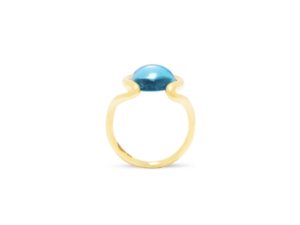 Swiss Blue Topaz Open Wave Ring - Image 3