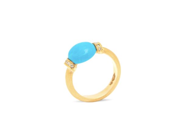 Sleeping Beauty Turquoise Diamonds Ring