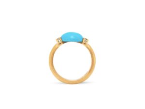 Sleeping Beauty Turquoise Diamonds Ring - Image 2