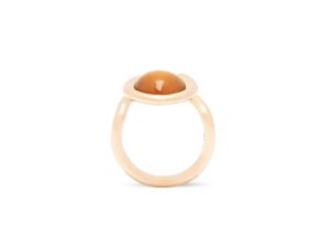 Hessonite Garnet Open Wave Ring - Image 2