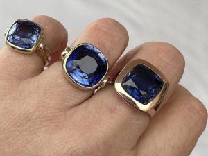 Cashmere Blue Sapphire Ring - Image 12