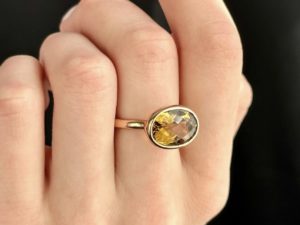 Simplicity Yellow Citrine Ring - Image 10