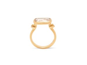 Simplicity Pink Morganite Garnet Ring - Image 2