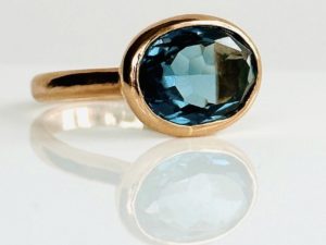 Simplicity London blue Topaz Ring - Image 2