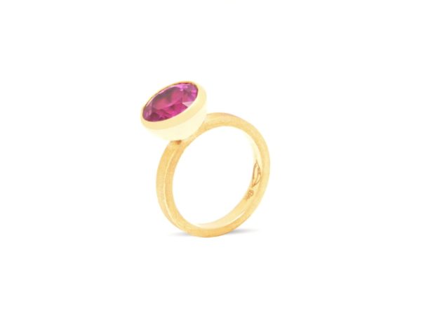 Pink Sapphire Medium Band Ring