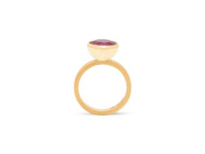 Pink Sapphire Medium Band Ring - Image 2