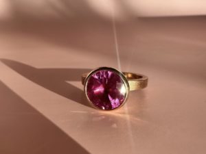 Pink Sapphire Medium Band Ring - Image 9