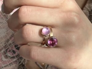 Pink Sapphire Medium Band Ring - Image 13